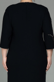 Robe de Soirée Grande Taille Midi Noir ABK1621