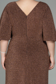 Robe de Soirée Grande Taille Midi Cuivre ABK1625