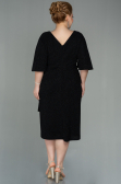 Robe de Soirée Grande Taille Midi Noir ABK1625