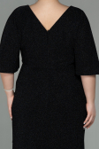 Robe de Soirée Grande Taille Midi Noir ABK1625