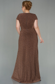 Robe de Soirée Grande Taille Longue Cuivre ABU2870