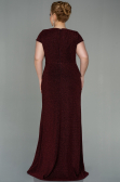 Robe de Soirée Grande Taille Longue Rouge Bordeaux ABU2870