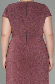 Robe de Soirée Grande Taille Longue Couleur Rose ABU2870