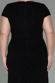 Robe de Soirée Grande Taille Longue Noir ABU2870