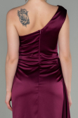 Robe de Soirée Longue Satin Couleur Cerise ABU2173