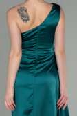 Robe de Soirée Longue Satin Émeraude ABU2173