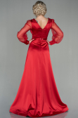 Robe De Soirée Satin Longue Rouge ABU2830
