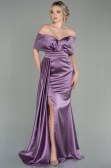 Robe de Soirée Longue Satin Lavande ABU2893