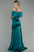 Robe de Soirée Longue Satin Émeraude ABU2893