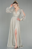 Robe de Soirée Longue Beige ABU2905