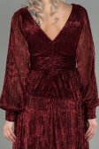 Robe de Soirée Longue Rouge Bordeaux ABU2905