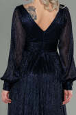 Robe de Soirée Longue Bleu Marine ABU2905