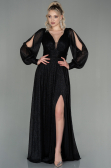 Robe de Soirée Longue Noir ABU2905