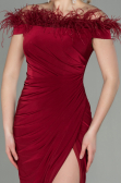 Robe de Soirée Longue Rouge Bordeaux ABU2906