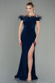 Robe de Soirée Longue Bleu Marine ABU2906