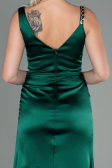 Robe de Soirée Longue Satin Émeraude ABU2771