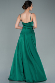 Robe de Soirée Longue Satin Émeraude ABU2375