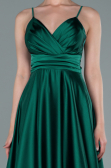 Robe de Soirée Longue Satin Émeraude ABU2375