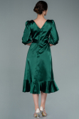 Robe de Cérémonie Midi Satin Émeraude ABK1409