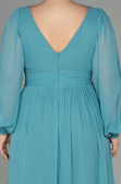 Robe Grande Taille Mousseline Longue Menthe ABU1988
