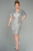 Robe De Soirée Grande Taille Courte Beige ABK686