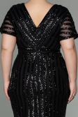 Robe de Soirée Grande Taille Courte Noir ABK686