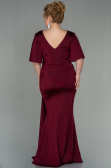 Robe Grande Taille Longue Rouge Bordeaux ABU2441