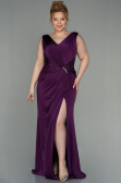 Robe Grande Taille Longue Violet ABU2931