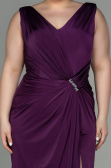 Robe Grande Taille Longue Violet ABU2931