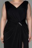 Robe Grande Taille Longue Noir ABU2931