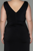 Robe Grande Taille Longue Noir ABU2931