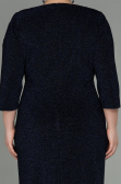 Robe Grande Taille Longue Bleu Marine ABU2922