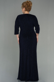 Robe Grande Taille Longue Bleu Marine ABU2922