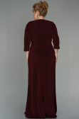 Robe Grande Taille Longue Rouge Bordeaux ABU2922