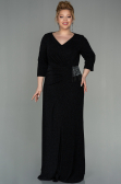 Robe Grande Taille Longue Noir ABU2922