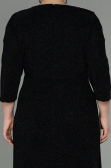 Robe Grande Taille Longue Noir ABU2922