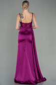 Robe De Soirée Satin Longue Fushia ABU2130