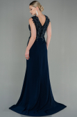 Robe de Soirée Longue Bleu Marine ABU2950