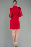 Robe de Cérémonie Courte Mousseline Rouge ABK1663