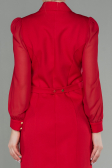 Robe de Cérémonie Courte Mousseline Rouge ABK1663