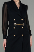 Robe de Cérémonie Courte Mousseline Noir ABK1663