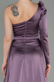 Robe de Soirée Longue Satin Lavande ABU2610