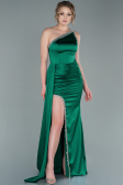 Robe de Soirée Longue Satin Émeraude ABU2386