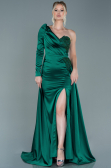 Robe de Soirée Longue Satin Émeraude ABU2610