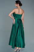Robe de Soirée Midi Satin Émeraude ABK1508
