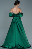 Robe de Soirée Longue Satin Émeraude ABU2614