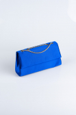 Sac de Soirée Luxe Satin Bleu Saxe SH818