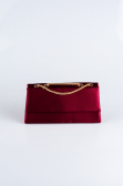 Sac de Soirée Luxe Satin Couleur Cerise SH818