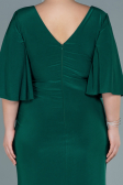 Robe de Soirée Grande Taille Longue Satin Émeraude ABU2646