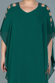 Robe De Soirée Grande Taille Mousseline Émeraude ABT080